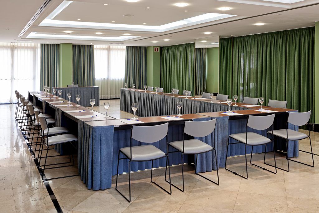 Conference room setup with tables and chairs in Tenerife.