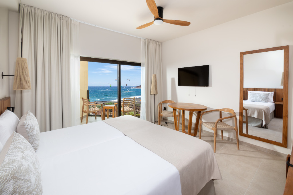 Room with ocean view and balcony at a hotel in Tenerife.