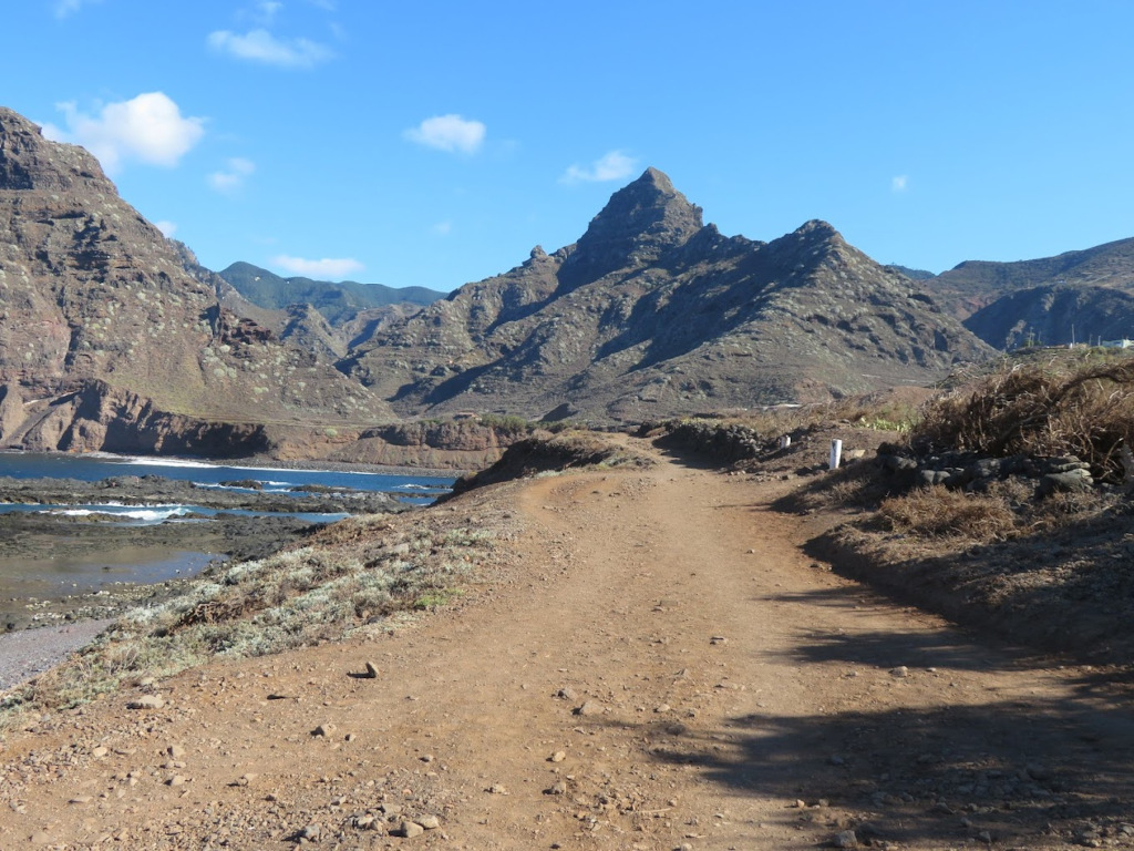 Rural road to the mountains in Anaga, Tenerife.