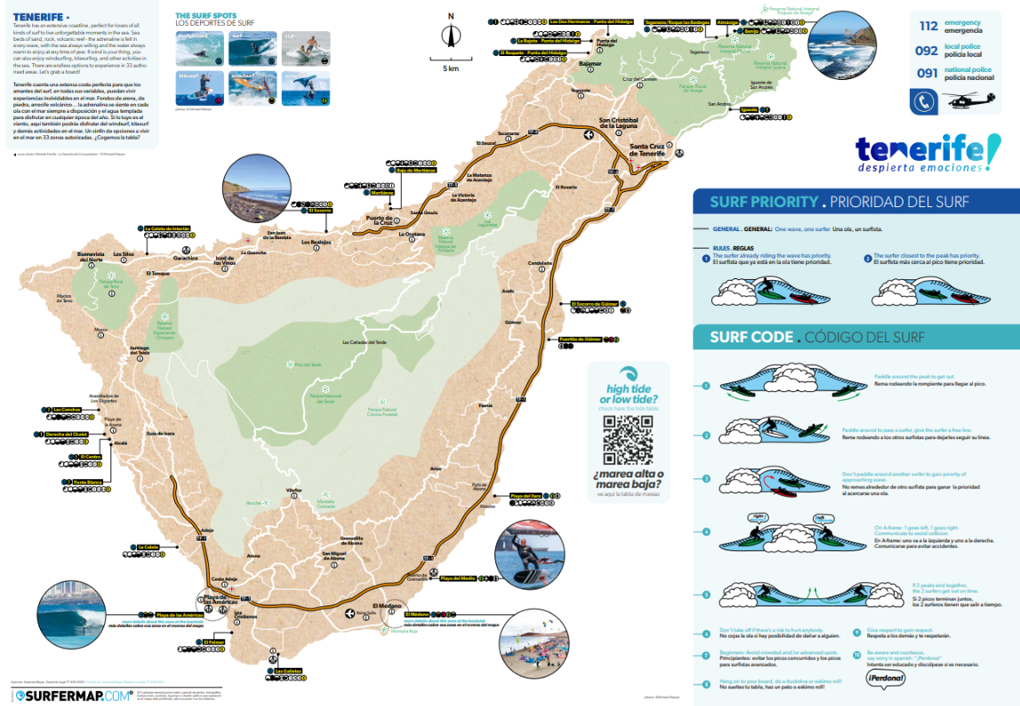 Waves and winds map