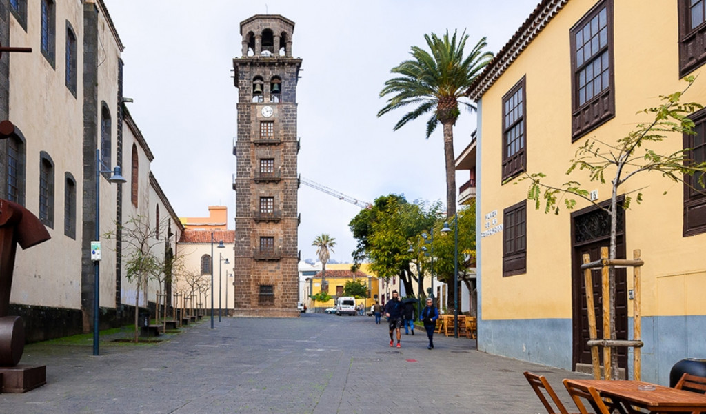 Torre de la Concepción on a street in San Cristóbal de La Laguna, Tenerife.