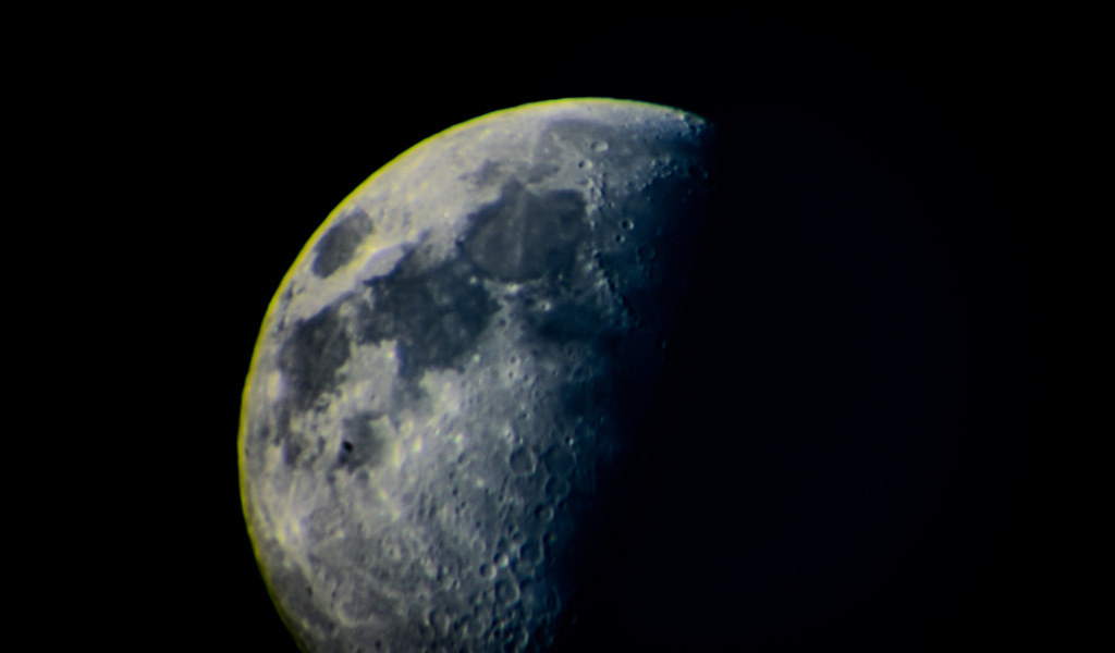 The crescent moon as seen from Tenerife.