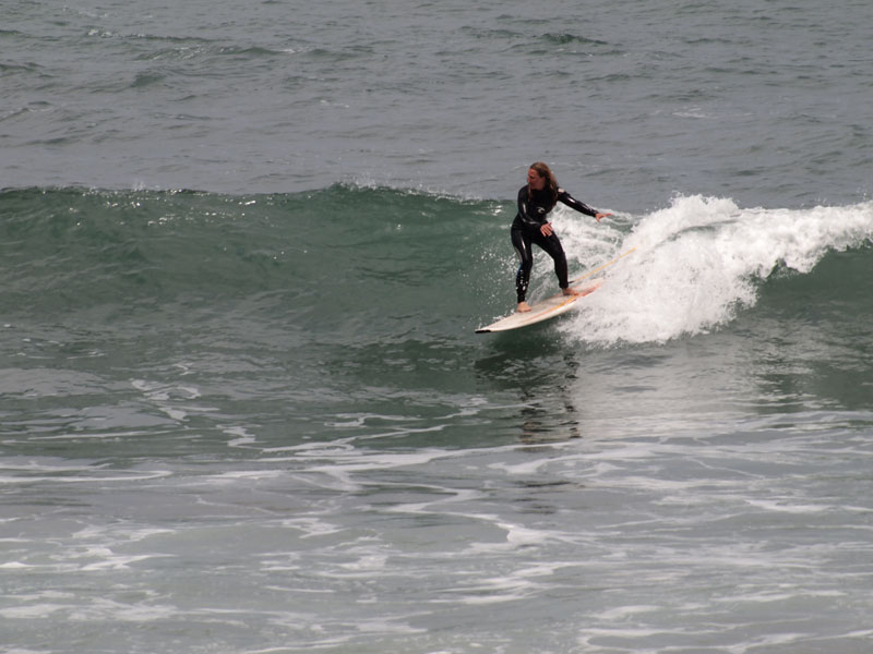 Surfer on a wave in Tenerife.