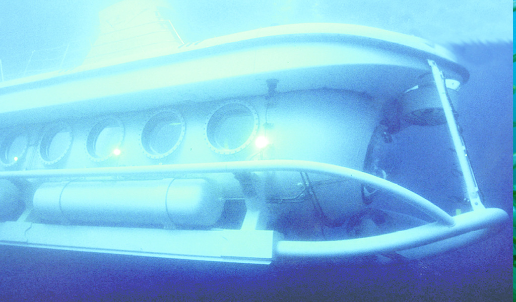Underwater submarine near Tenerife.