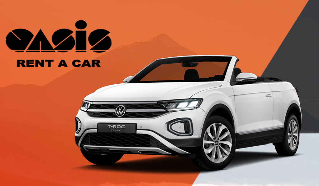Volkswagen T-Roc convertible from Oasis Rent a Car in Tenerife.