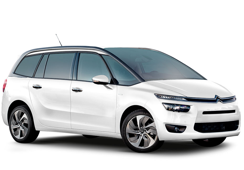 White Citroën C4 Picasso, parked in Tenerife.