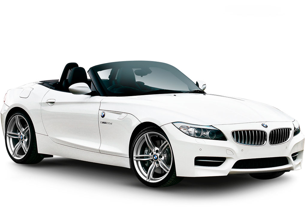 BMW convertible white model Z4 20d.