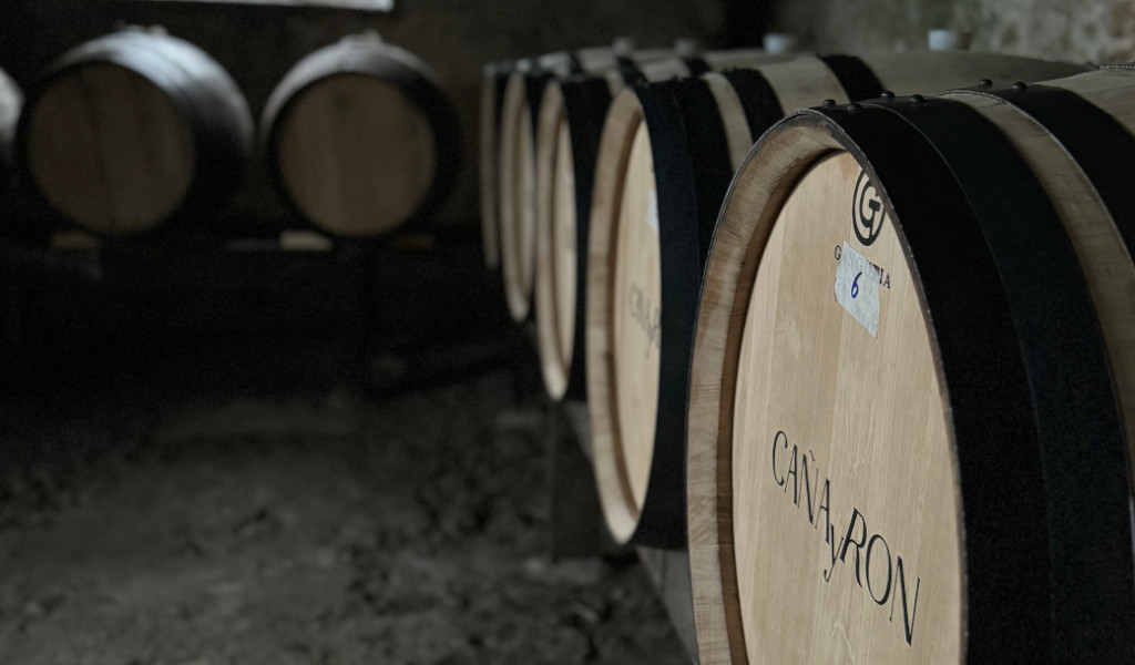 Barrels of Cañarón rum in a winery in Tenerife.