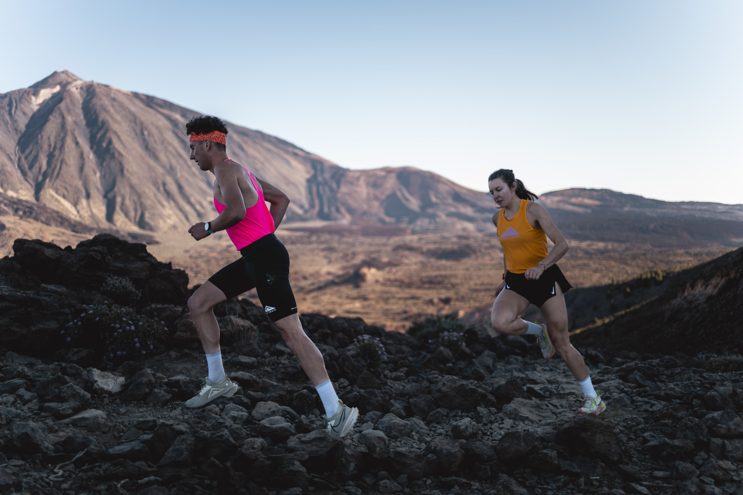 Corridors on volcanic trail near Mount Teide in Tenerife.
