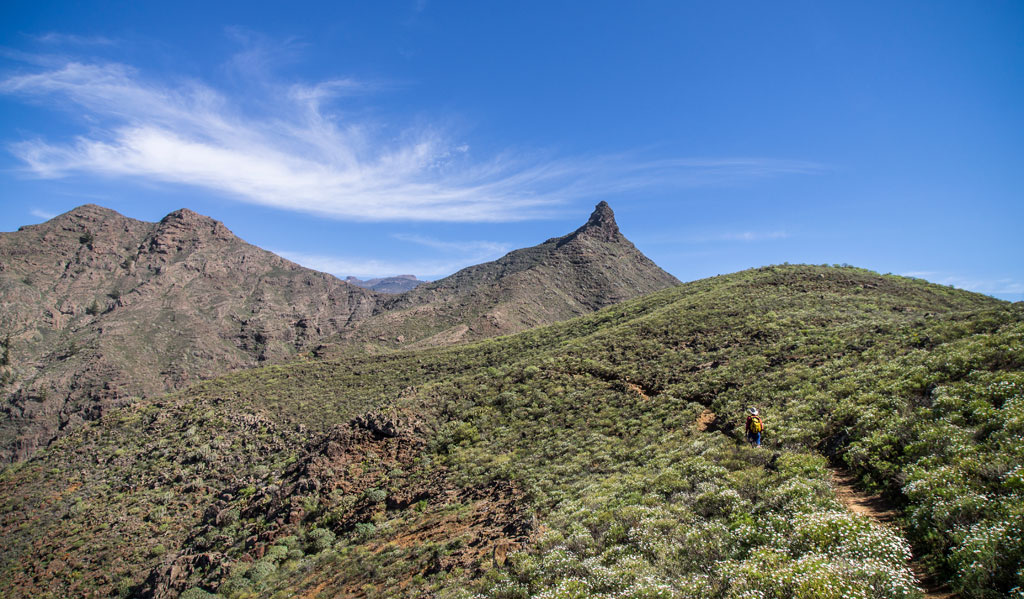 Mountainous trail in Teno Rural Park, Tenerife.