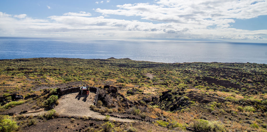View of the ocean from the viewpoint in Punta de Teno, Tenerife.