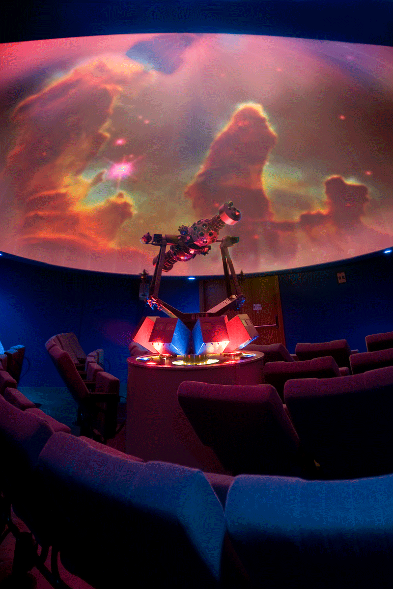 Planetarium with nebula projection at the Museum of Science and the Cosmos, Tenerife.